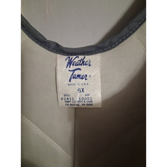 Vtg Weather Tamer Snow Pants Bibs Gray Nylon Kids Size 5T Zip Up & Buttons Ski - Picture 8 of 10